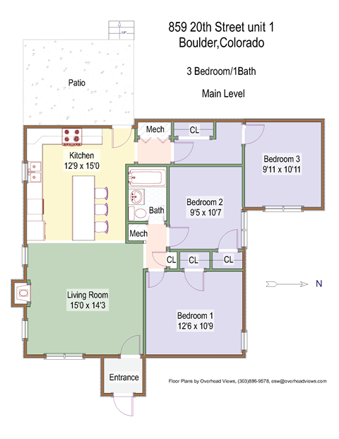 859 20th Street Unit 1 Floorplan